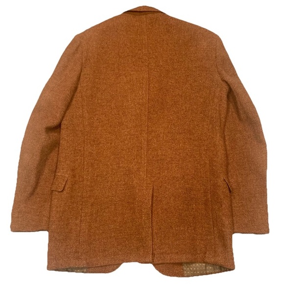 Vintage Harris Tweed men’s 42R Brown 100% Virgin Scottish Wool Blazer - Picture 2 of 8